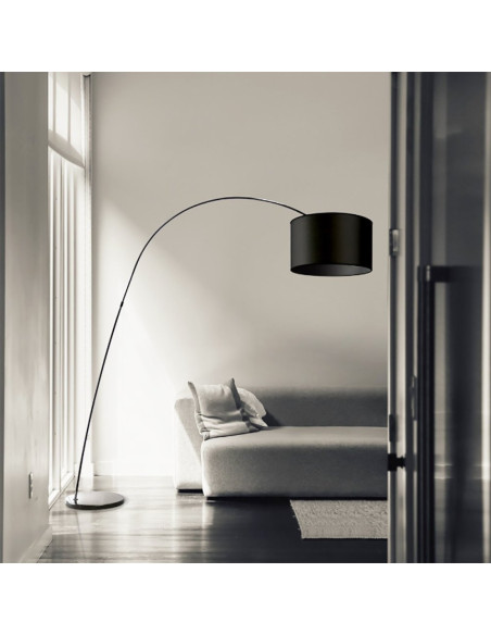 LAMPADA DA TERRA BOW NERO