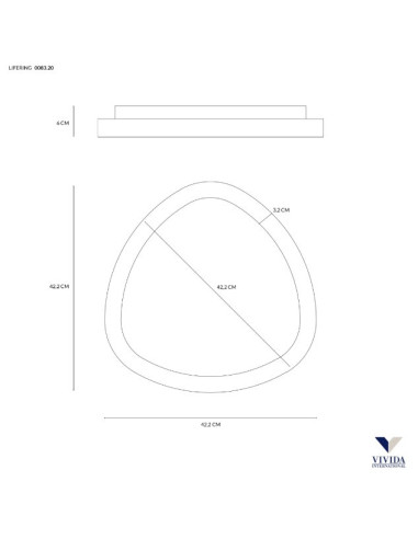 PLAFONIERA LIFERING-P 42 NERO 38W
