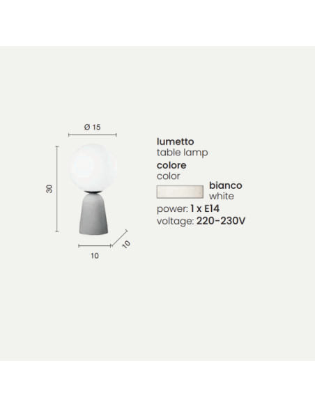 LUMETTO ROCK CEMENTO BIANCO