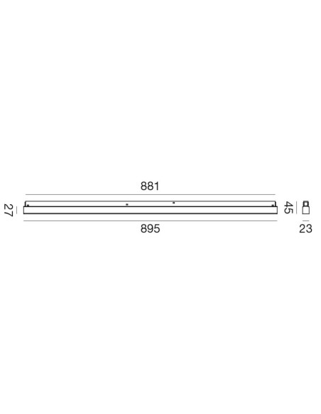 MODULO LED PER BINARIO GFA1262 36W 90CM BIANCO