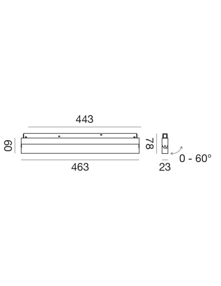 MODULO LED GFA1302 DARK LIGHT ORIENTABILE BIANCO
