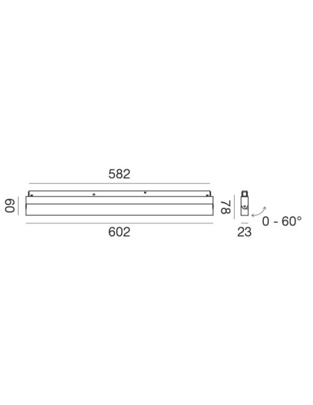 MODULO LED PER BINARIO GFA1331 ORIENTABILE NERO