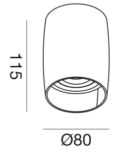 FARETTO/PLAFONIERA GFA1221 NERO 2