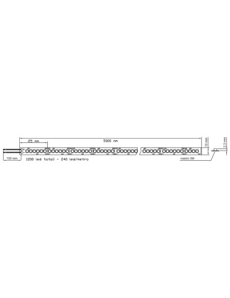 STRIP LED SL200 IP54 4000K 20W/MT
