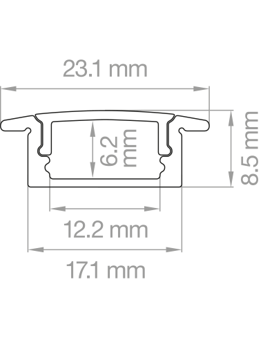 PROFILO INCASSO ALLUMINIO