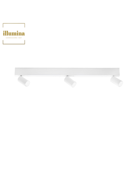 PLAFONIERA ORIENTED BIANCO LED 3XGU10 + 2X8W LED