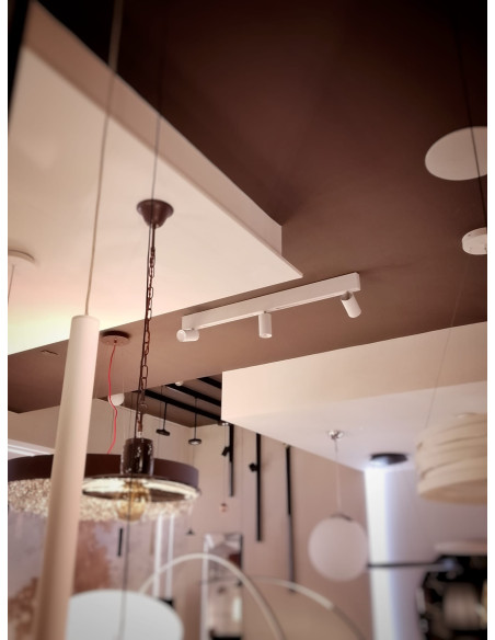 PLAFONIERA ORIENTED BIANCO LED 3XGU10 + 2X8W LED