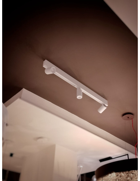PLAFONIERA ORIENTED BIANCO LED 3XGU10 + 2X8W LED