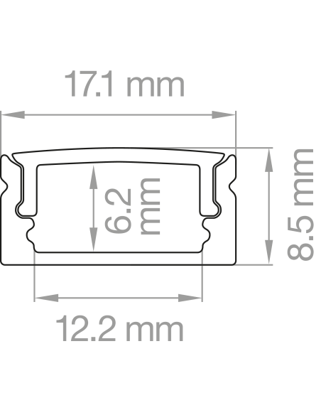 PROFILO SUPERFICIE BIANCO 2MT