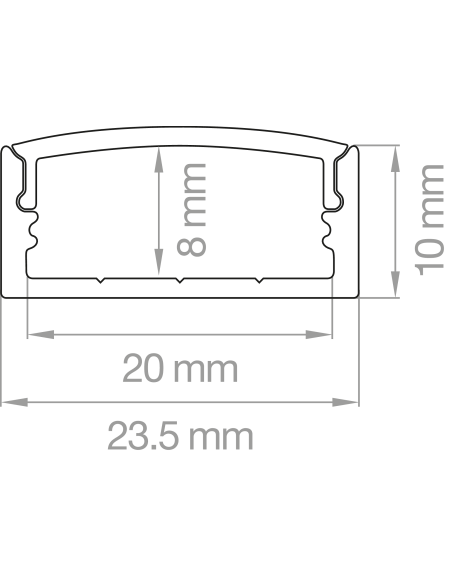 PROFILO SUPERFICIE SERIE "S" 2MT