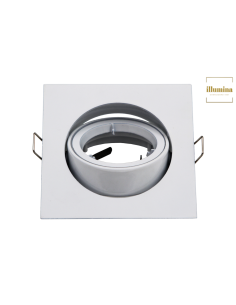 FARETTO INCASSO GU10 QUADRATO ORIENTABILE BIANCO