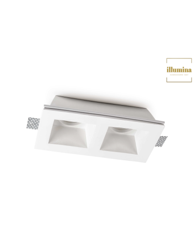 FARETTO IN GESSO DOPPIO QUADRATO