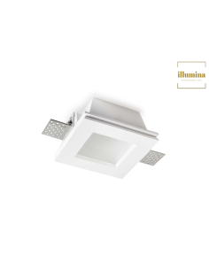 FARETTO IN GESSO H 63 MM CON VETRO