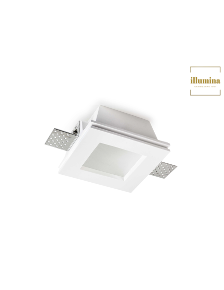 FARETTO IN GESSO H 63 MM CON VETRO