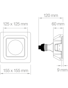 FARETTO IN GESSO ORIENTABILE QUADRATO 2