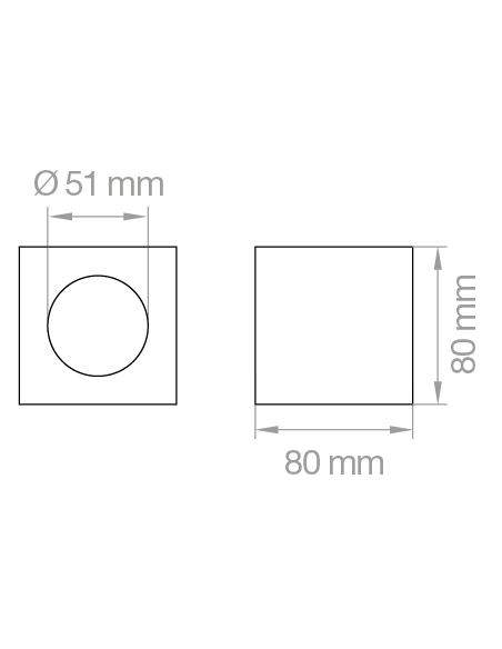 FARETTO IN GESSO SUPERFICIE QUADRATO