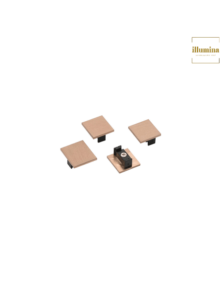 TESTATE TERMINALI PER BINARIO DECORATIVO CHAMPAGNE