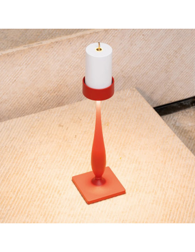 LAMPADA DA TAVOLO PERPETUA BAROCCO ROSSO