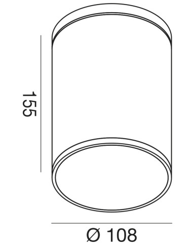 PLAFONIERA GES1001 IP65 BIANCO