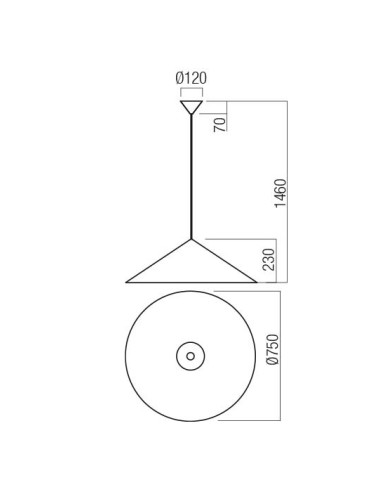 SOSPENSIONE KONOS NERO 01-3033