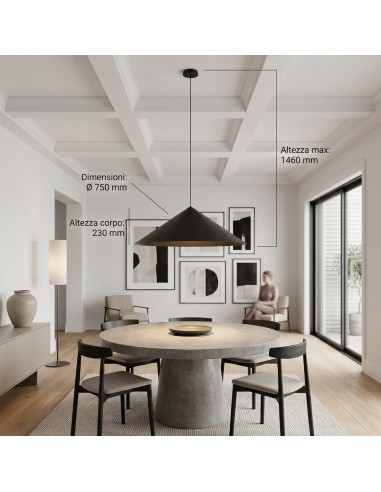 SOSPENSIONE KONOS NERO 01-3033