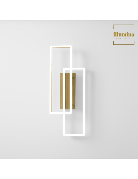 APPLIQUE/PLAFONIERA DYANA A ORO SPAZZOLATO