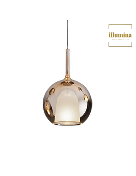 SOSPENSIONE GLO MEDIUM ORO ROSA SPECCHIATO