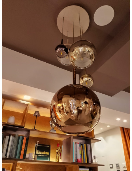 SOSPENSIONE GLO LARGE RAME SPECCHIATO