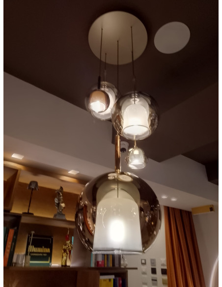 SOSPENSIONE GLO LARGE BRONZO SPECCHIATO