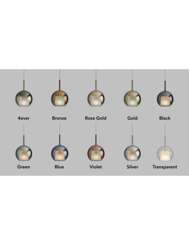 SOSPENSIONE GLO LARGE BRONZO SPECCHIATO