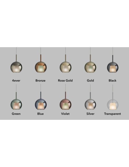 SOSPENSIONE GLO MINI NERO SPECCHIATO