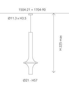 SOSPENSIONE WONDER MEDIO TRASPARENTE/BRONZO 2