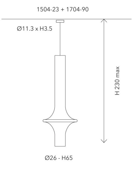 SOSPENSIONE WONDER LARGE FUME/ORO