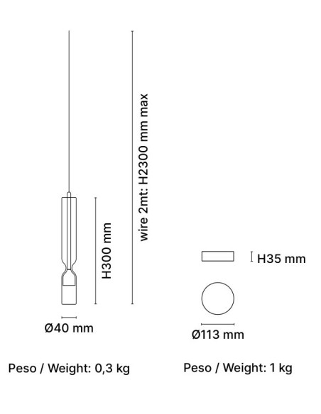 SOSPENSIONE MISTY MICRO NERO