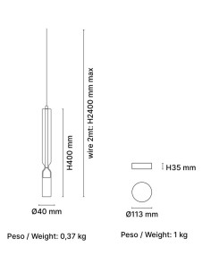 SOSPENSIONE MISTY MINI NERO/ARGENTO 2