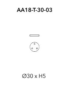 ROSONE TIPO A ROTONDO TRE FORI TITANIO PER GLO/MOM 2