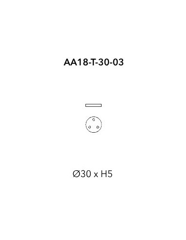 ROSONE TIPO A ROTONDO TRE FORI TITANIO PER GLO/MOM