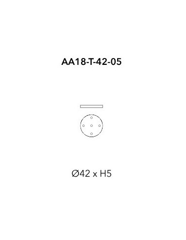 ROSONE TIPO A ROTONDO CINQUE FORI TITANIO PER GLO/MOM