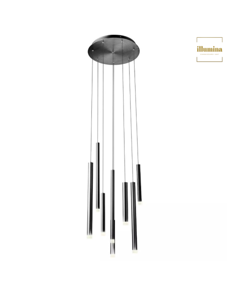 SOSPENSIONE MADISON 8X4W BASE ROTONDA NERO