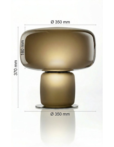 LAMPADA DA TAVOLO MAORI GRANDE FUME' ACIDATO