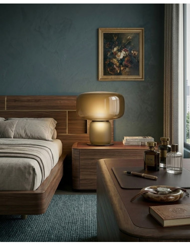 LAMPADA DA TAVOLO MAORI GRANDE FUME' ACIDATO