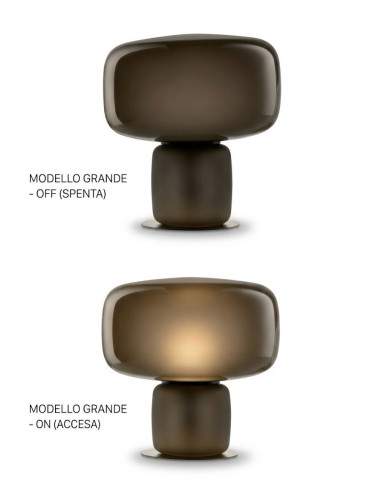 LAMPADA DA TAVOLO MAORI GRANDE FUME' ACIDATO