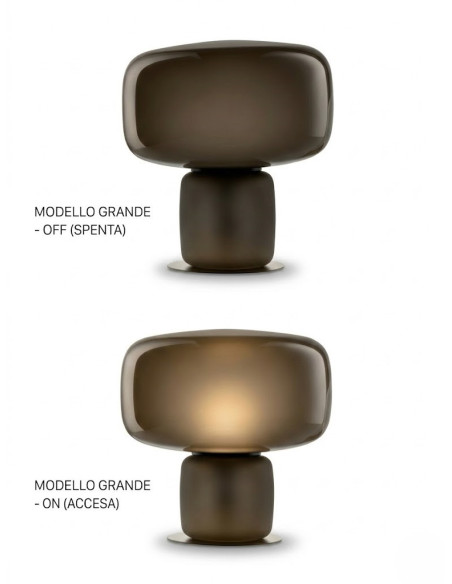 LAMPADA DA TAVOLO MAORI GRANDE FUME' ACIDATO