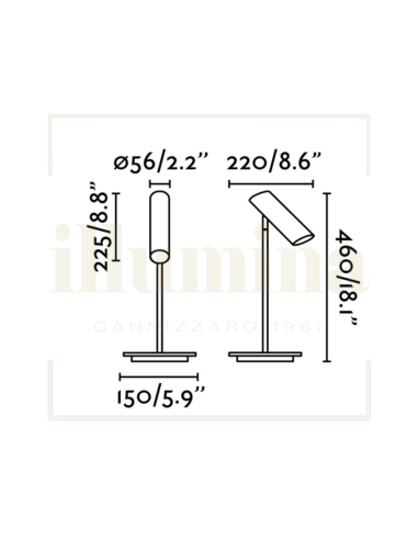 LAMPADA DA TAVOLO LINK BRONZO
