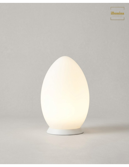 LAMPADA DA TAVOLO LE UOVA MEDIA BIANCO