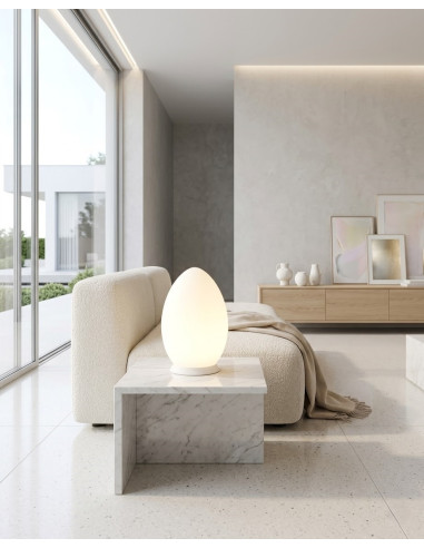 LAMPADA DA TAVOLO LE UOVA MEDIA BIANCO