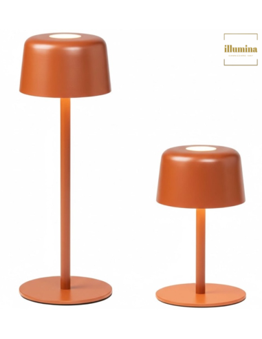 LAMPADA DA TAVOLO RICARICABILE 1+1 TERRACOTTA