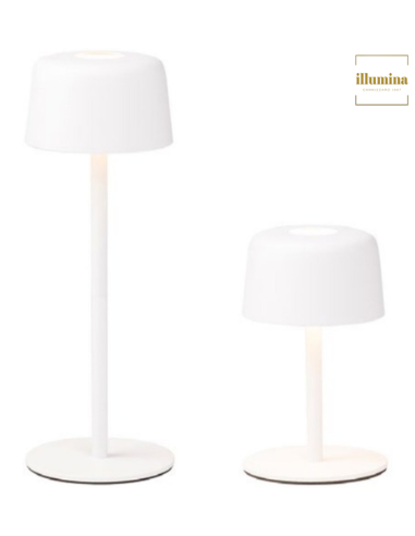 LAMPADA DA TAVOLO RICARICABILE 1+1 BIANCO