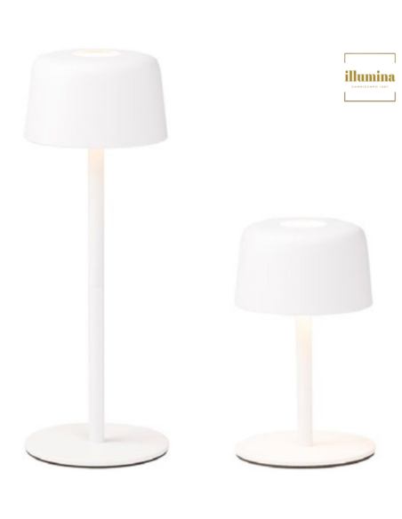 LAMPADA DA TAVOLO RICARICABILE 1+1 BIANCO