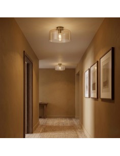 PLAFONIERA GIBUS 30 CM AMBRA 2